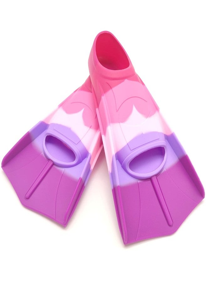 Gugmoy Swimming Training Fins,Kids Swim Fins,Comfortable Swimming Flippers Suitable for Children,Beginners,Girls,Boys,Adults (XXXS, 2C-Rosered) - Image 1