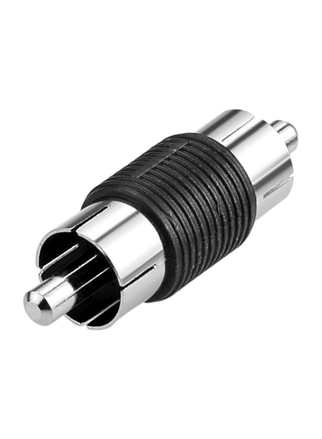 NIBEMINENT 5-Piece Male To RCA Coupler Set Black/Silver  - Image 1