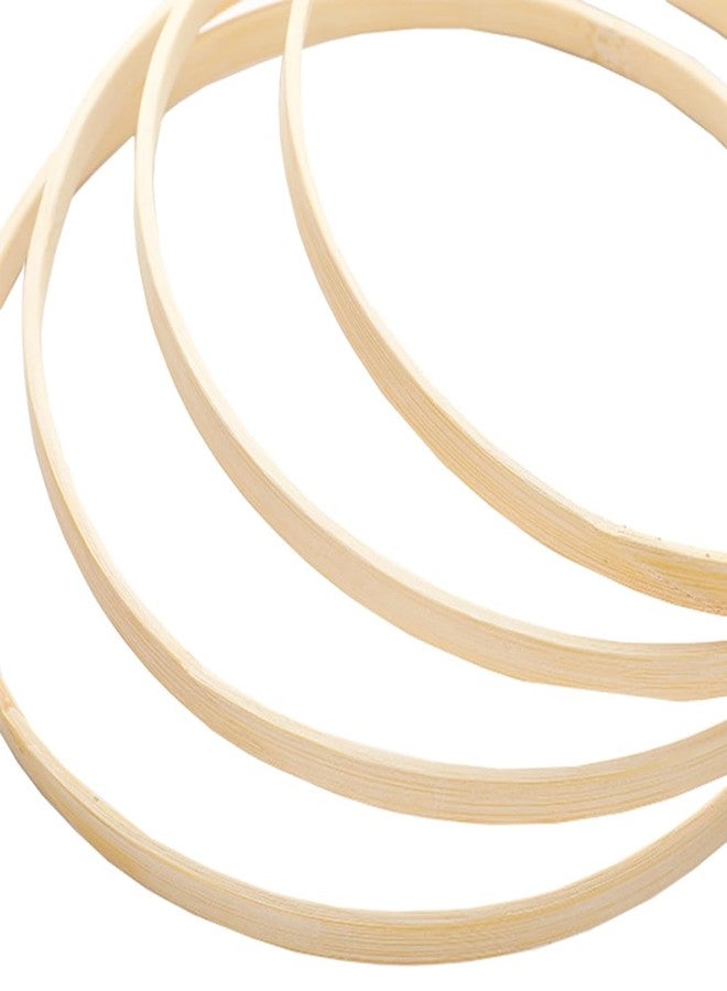 BetterJonny 9Pcs Bamboo Floral Hoops, BetterJonny Wooden Macrame Hoops Ring Dream Catcher Rings Wedding Wreath Hoop Rings for Home Decorations DIY Crafts and Wall Hanging Crafts(3/4/5/6/7/8/9/10/12in) - Image 2