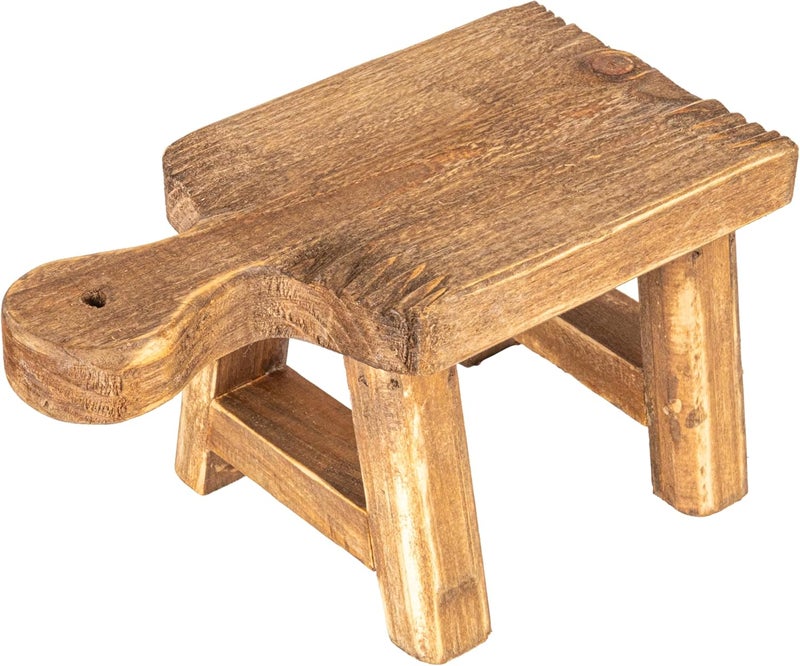 Creative Co-Op Small Wood Pedestal with Handle - Image 2