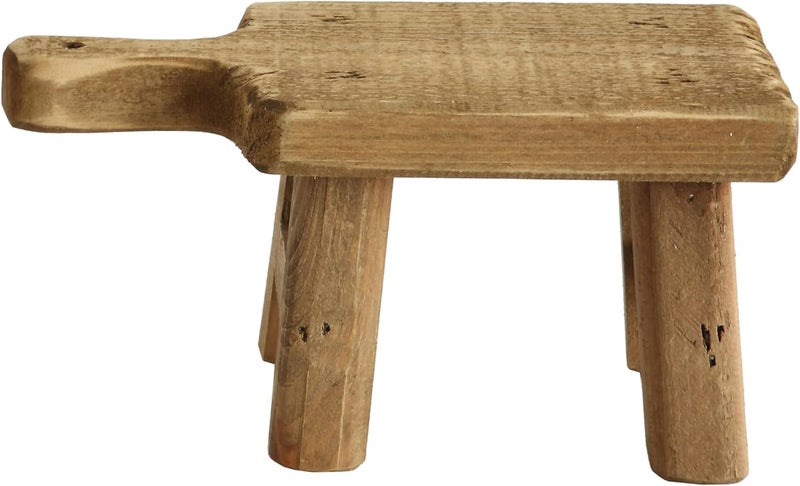 Creative Co-Op Small Wood Pedestal with Handle - Image 3