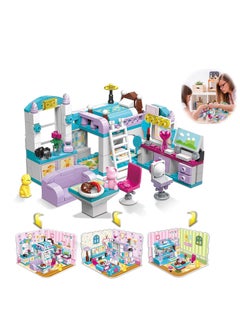 SYOSI 6-12 Girl's Dream Home Building Blocks Kit Educational Toy, Build Girl's Bedroom Living Room Kitchen, 3 Building Methods 194 Pieces  - Image 1