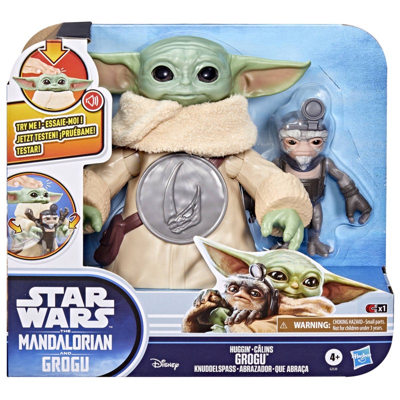 Star Wars The Mandalorian And Grogu Huggin' Grogu Interactive Action Figure Set (16.51 cm, Pack of 2) - Image 1