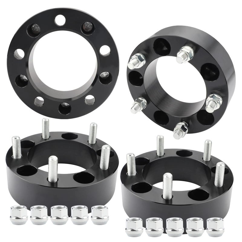 EZISOE 5x55 Wheel Spacers 2 Thick Replacement for 19942001 Ram 1500F100 F150 E100 E150 CJ3 CJ5 CJ6 CJ7 5x1397 Bolt Pattern 108mm Hub Bore with 12 Studs Black
