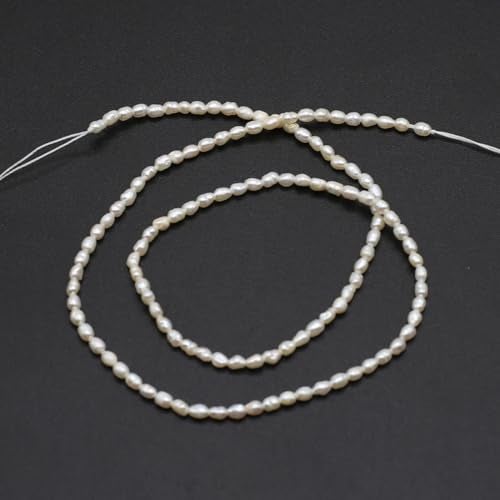 LE SKY Natural Pearl Beads Genuine Cultured Freshwater Irregular White Pearl Beads for Jewelry Making DIY Necklace Gift 1.8-2mm - Image 4