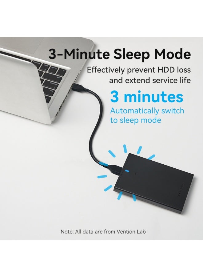 VENTION 2.5 Inch SATA Hard Drive Enclosure (USB 3.0 Micro-B) Black Model # KPAB0 - Image 5