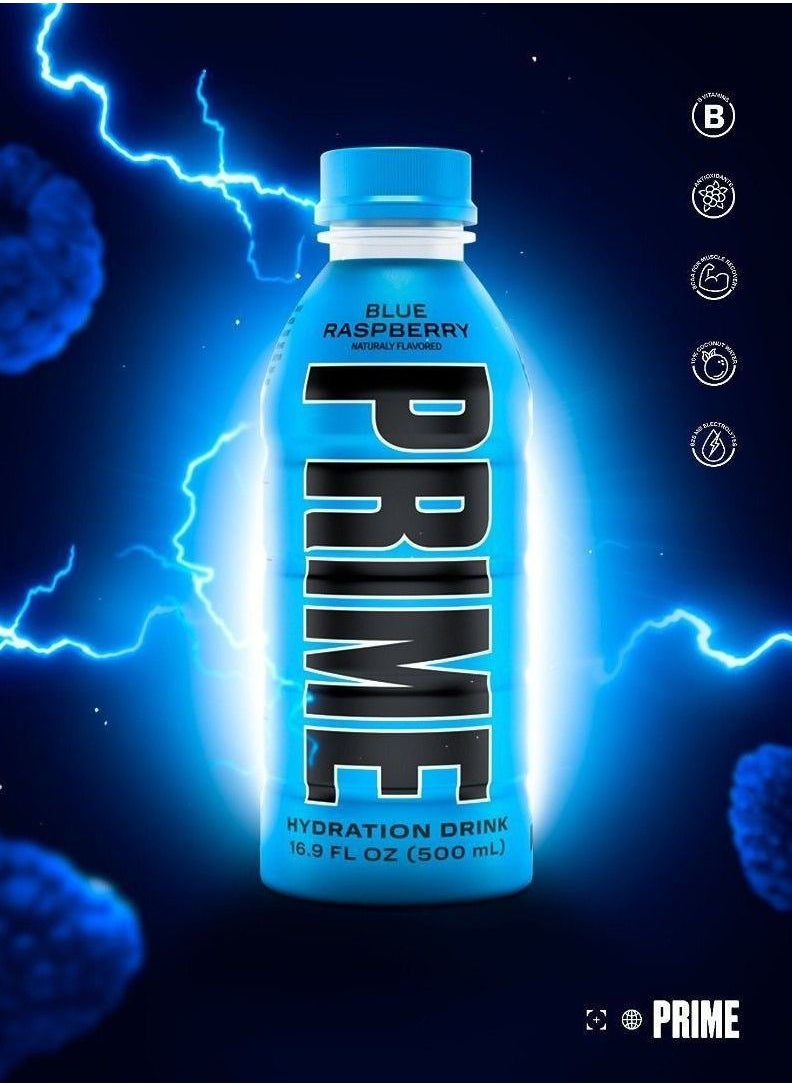 Prime Hydration - Prime Hydration Drink Blue Raspberry 500Ml - Image 1