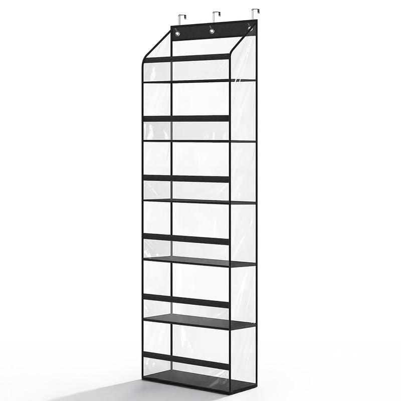 PRIME PICK 6Layer Back Door Shoe Hanging Organizer Nonwoven Transparent SpaceSaving Shoe Rack with Pockets Sturdy Hooks MultiPurpose Hanging Storage for Footwear Accessories Pack of1 - Image 1