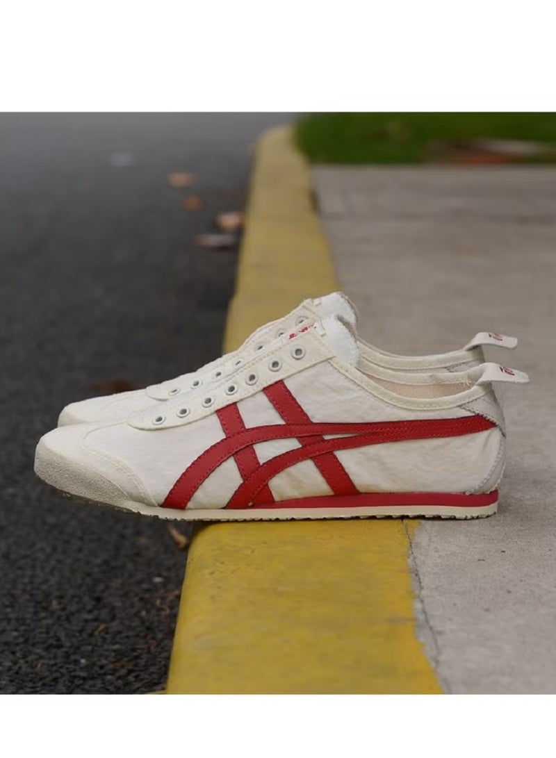 أونيتسوكا تايجر المكسيك 66 حذاء حذاء أبيض/أحمر - Image 4