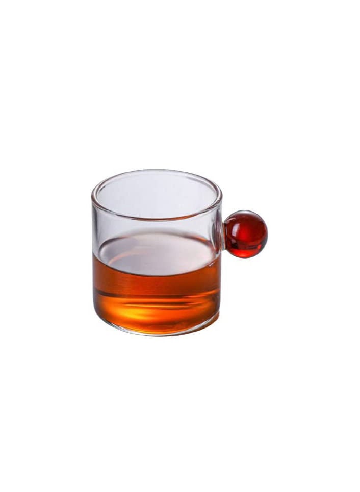 MIBRU 100ml Espresso Cups Small Cups Home Glass Ball Handle Coffee Cup Tea Water Cup Saucer Steak Juice Bucket Table Decor  - Image 1