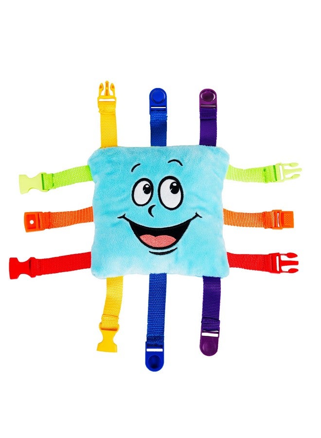 Buckle Toys Buckle Toys Bubbles Square Travel Essentials for Toddlers 1-3 and Road Trips Activities for Kids, Toddler Learning Toys 1-3 and Sensory Toy to Develop Fine Motor Skills and Learn Numbers and Colors  - Image 1