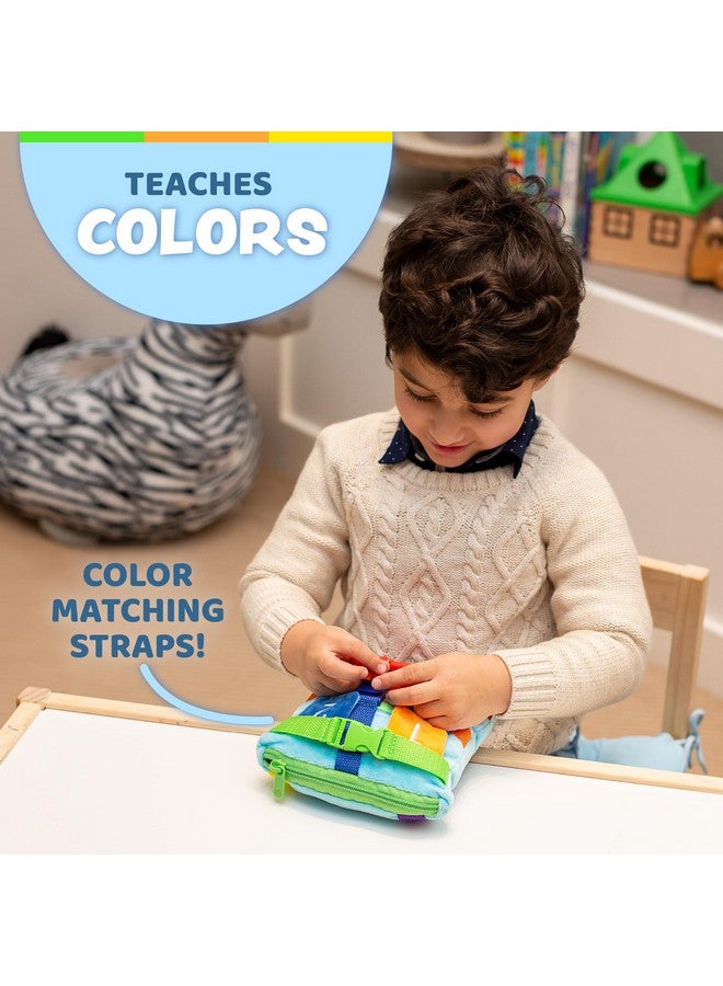 Buckle Toys Buckle Toys Bubbles Square Travel Essentials for Toddlers 1-3 and Road Trips Activities for Kids, Toddler Learning Toys 1-3 and Sensory Toy to Develop Fine Motor Skills and Learn Numbers and Colors  - Image 3