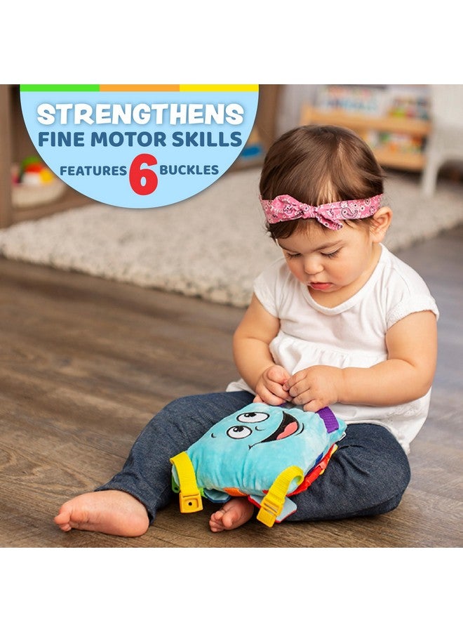 Buckle Toys Buckle Toys Bubbles Square Travel Essentials for Toddlers 1-3 and Road Trips Activities for Kids, Toddler Learning Toys 1-3 and Sensory Toy to Develop Fine Motor Skills and Learn Numbers and Colors  - Image 2