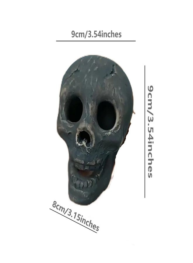 YTCPMHEA 2022 New Terrifying Human Skull Fire Pit, Fireproof Imitated Human Skull Ceramic, Durable Reusable Fire Pit Skulls, Halloween Skull Shaped Fire Stones for Fire Pit Bonfire Campfire Fireplaces (1PCS) - Image 5