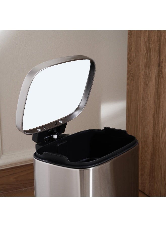 Pan Home سلة مهملات معدنية مقاومة لبصمات الأصابع 21.3X20.5X29.5 سم 5 لتر - كروم - Image 3