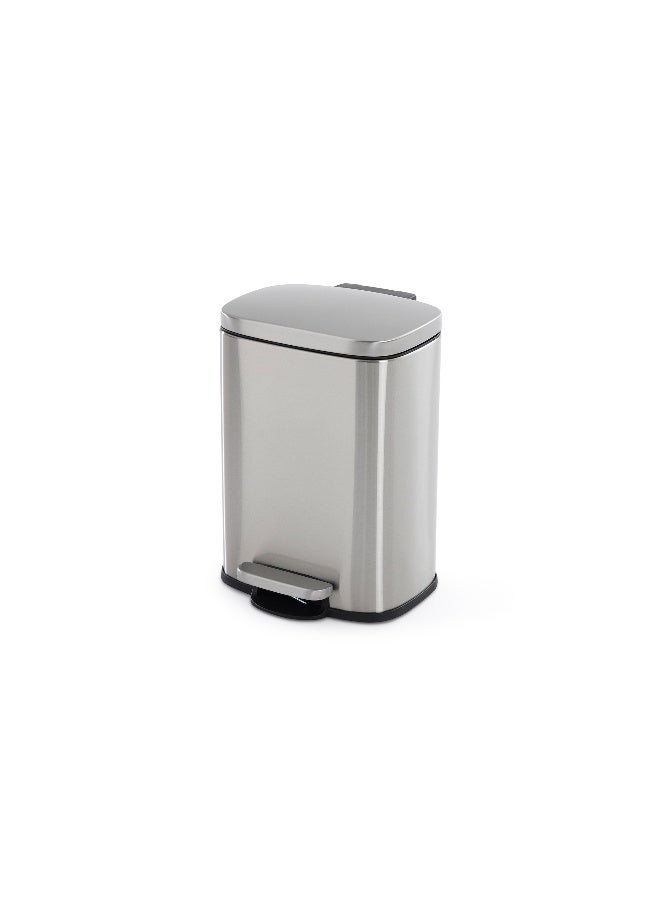 Pan Home سلة مهملات معدنية مقاومة لبصمات الأصابع 21.3X20.5X29.5 سم 5 لتر - كروم - Image 4