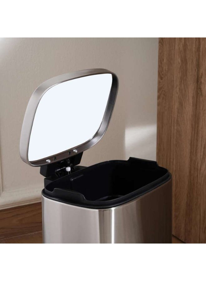 Pan Home Primo Fingerprint Resistant Metal Pedal Bin 21.3x20.5x29.5cm 5L - Chrome - Image 4