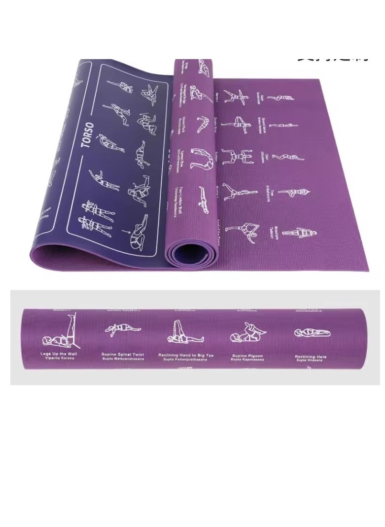 OASIS-TH Pilates pose Yoga mat Large size 173 x 61 x 0.6 cm Fitness Yoga Mat   Non Slip Workout Mat for Yoga, Pilates, Fitness, Barefoot Workouts, Home Gym Studio  - Image 2