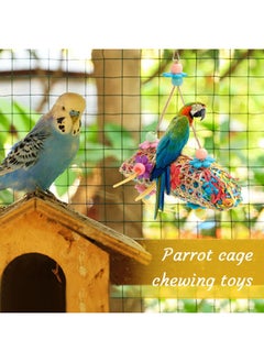 AFUOWER 6 PCS Bird Shredding Toys for Parakeet Chewing Toy, Bird Cage Swing Toys, Climbing Ladder Hanging Cage Foraging Shredder Bird Toy for Small Bird Cockatiel, Mynah, Love Birds, Finches  - Image 3