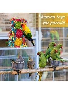 AFUOWER 6 PCS Bird Shredding Toys for Parakeet Chewing Toy, Bird Cage Swing Toys, Climbing Ladder Hanging Cage Foraging Shredder Bird Toy for Small Bird Cockatiel, Mynah, Love Birds, Finches  - Image 2