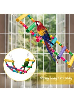 AFUOWER 6 PCS Bird Shredding Toys for Parakeet Chewing Toy, Bird Cage Swing Toys, Climbing Ladder Hanging Cage Foraging Shredder Bird Toy for Small Bird Cockatiel, Mynah, Love Birds, Finches  - Image 4