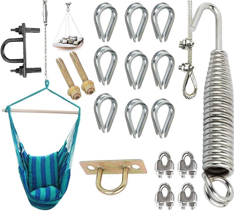 DIY Crafts DIY Crafts Cast Iron 4x Kits Multidirectional Hanging Kit Hardware IndoorOutdoor Ceiling Mount Swing Hook 600lb Capacity Hooks for Hammock Chairs Swings Cast Iron 4x Kits  - Image 1