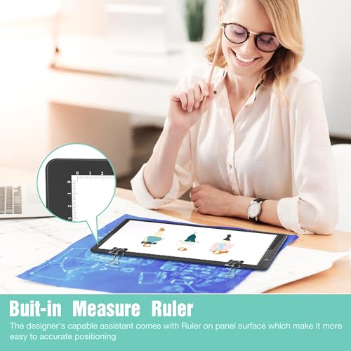 comzler A4 LED Light Board, 3 Level Dimmable Brightness USB Power Artcraft Light Table for Tracing, Light Drawing Sketch Pad for Animation, Sketching, Drawing, Stenciling, Artists - Black - Image 5