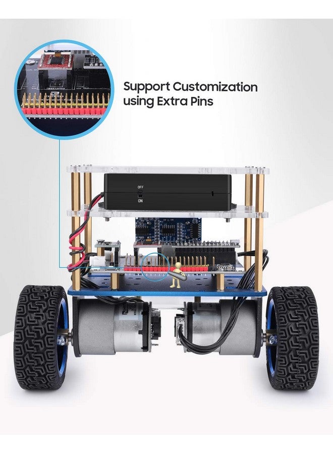 ELEGOO مجموعة روبوت توازن ذاتي ELEGOO Tumbller لأردوينو للأطفال من 8 إلى 12 سنة هدايا من 12 إلى 14 سنة للأولاد والبنات من 8 إلى 16 سنة ألعاب للمراهقين من 8 إلى 10 سنوات 8 إلى 13 سنة 10 إلى 12 سنة 14 إلى 16 سنة بناء STEM - Image 3