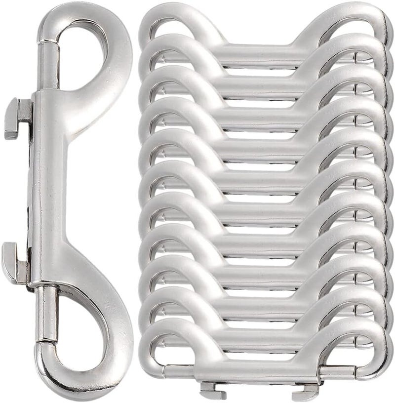 DOITOOL 12pcs Heavy Duty Double Ended Snap Hooks Dog Leash Clips for Outdoor Home Use Smooth Spring Loaded Gate Versatile for Tie-Downs Bag Straps and More - Image 1