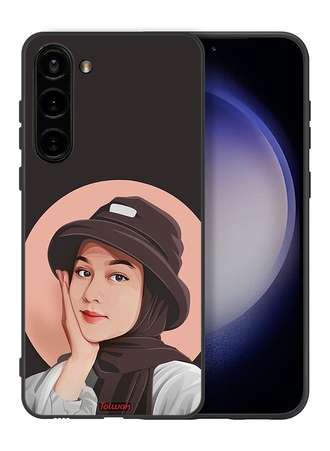 Tolwak Samsung Galaxy S23 5G Protective Case Cover Cute Hat Girl Paint Art - Image 2