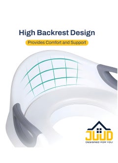 Juud Adjustable Kids Potty Training Seat for Toddlers with 3 Soft Cushion And Handles for Extra SafityToilet Trainer Backrest & Splash Guard-Fits Round & Oval Toilets for Boys & Girls  - Image 2