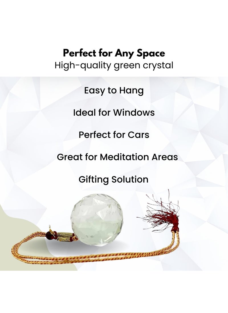 Plus Value Plus Value Feng Shui Vastu Hanging Crystal Ball for Positive Energy Good Luck Sun Catcher Photography Items for Home Office Balcony Door Window Decoration and Gifting Rainbow Glass 30mm 2pcs  - Image 5