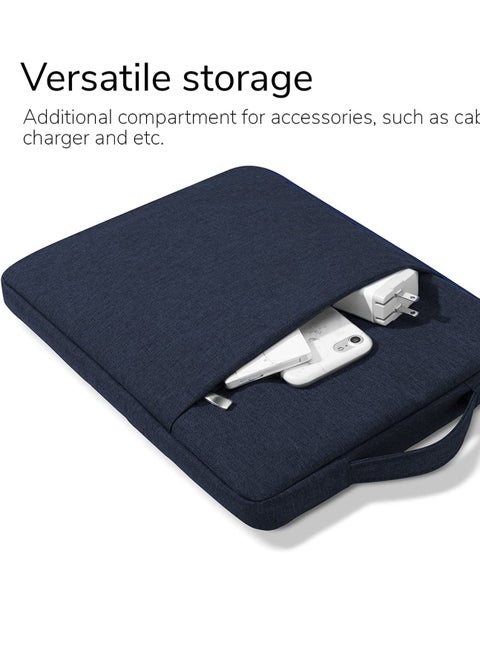 15.4 Laptop Bag Sleeve with Front Pocket Retractable Handle for Huawei Matebook D15/D14 and Honor Magicbook 15/14 --Navy Blue