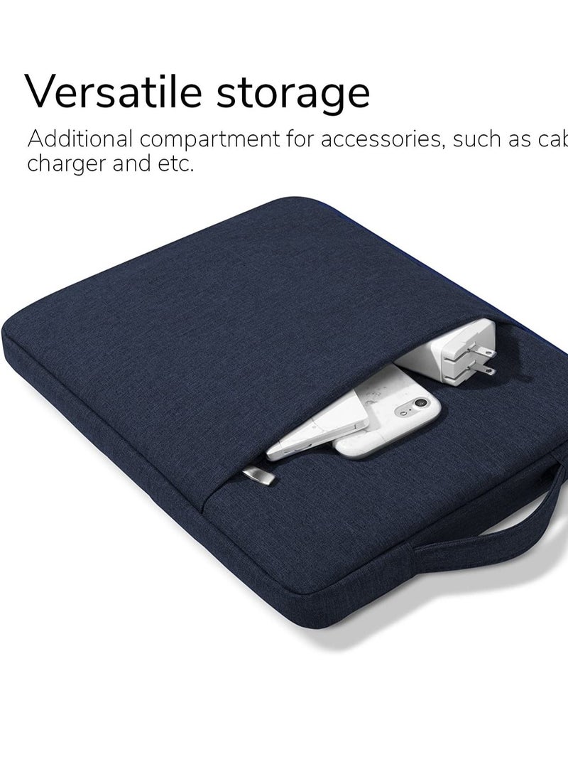 15.4 Laptop Bag Sleeve with Front Pocket Retractable Handle for Huawei Matebook D15/D14 and Honor Magicbook 15/14 --Navy Blue