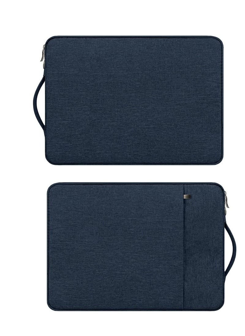 15.4 Laptop Bag Sleeve with Front Pocket Retractable Handle for Huawei Matebook D15/D14 and Honor Magicbook 15/14 --Navy Blue