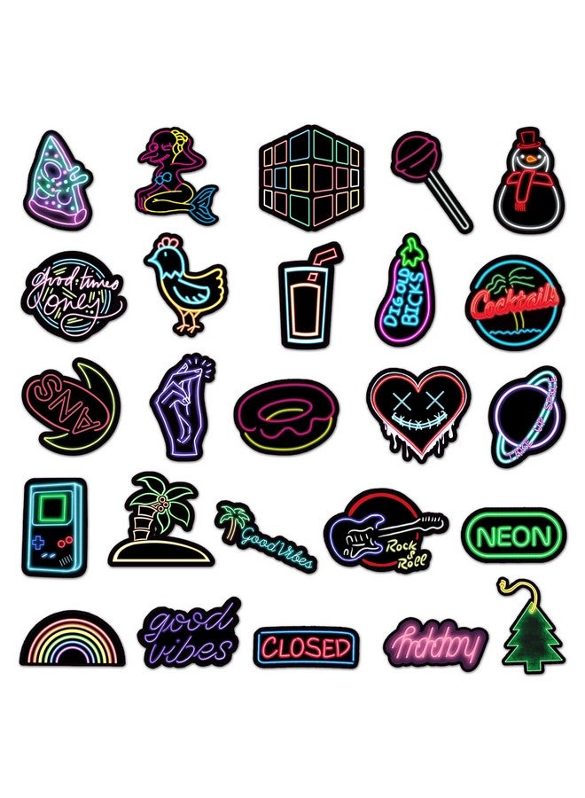 Ash & Roh Cute Cartoon Stickers for Kids, 50 Pcs Cute Stickers for Water Bottles - Cute Stickers Pack Gift for Kids Teen Birthday Party (NEON Party) - Image 4