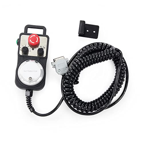 CNCTOPBAOS CNC 5 Axis MPG Pendant Handwheel,with 15-Pin Connector Emergency Stop,5V 100PPR Hanging Manual Pulse Generator Plug and Play for DDCSV4.1,DDCS EXPERT,DDCS-Expert,CNC Router Machine - Image 1