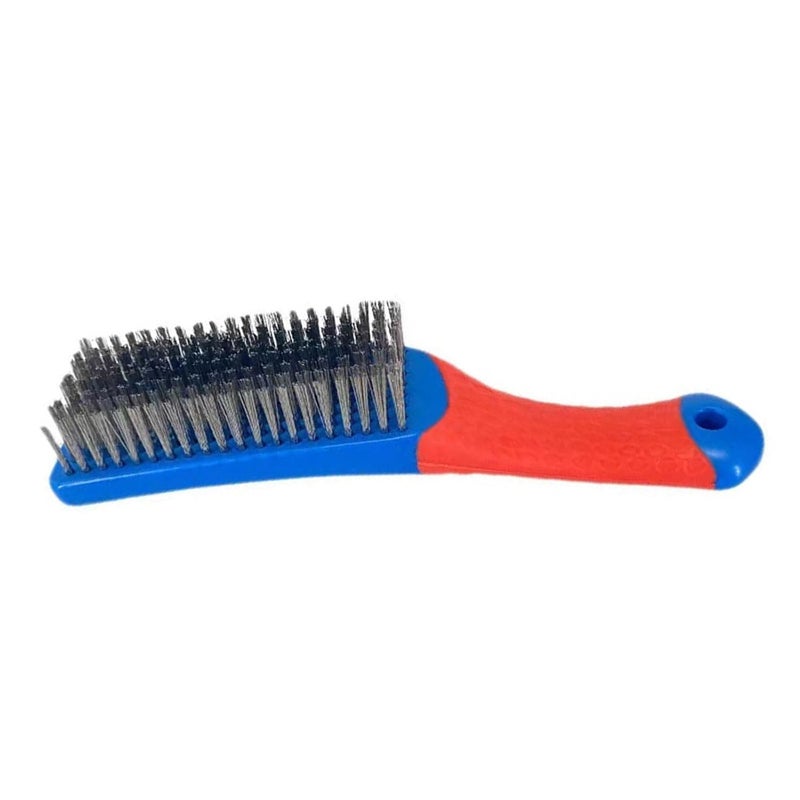Stainless Steel Wire Brush With Silicone Handle For Metal Polishing Antique Restoration - Image 4