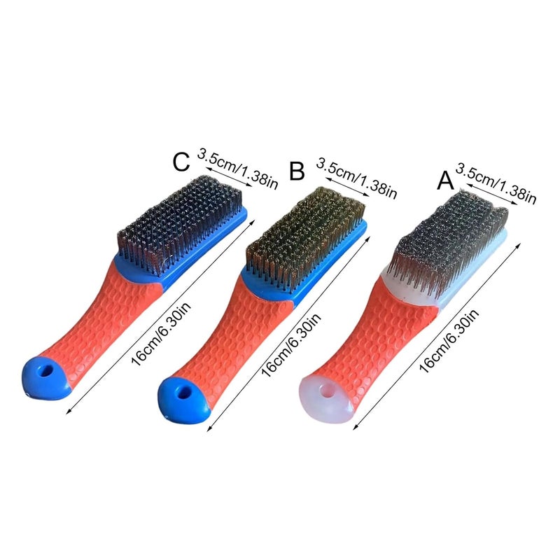 Stainless Steel Wire Brush With Silicone Handle For Metal Polishing Antique Restoration - Image 5