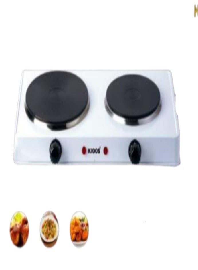Multi-function electric stove for fast and efficient cooking with two burners, 2500 watts, model KR-5704