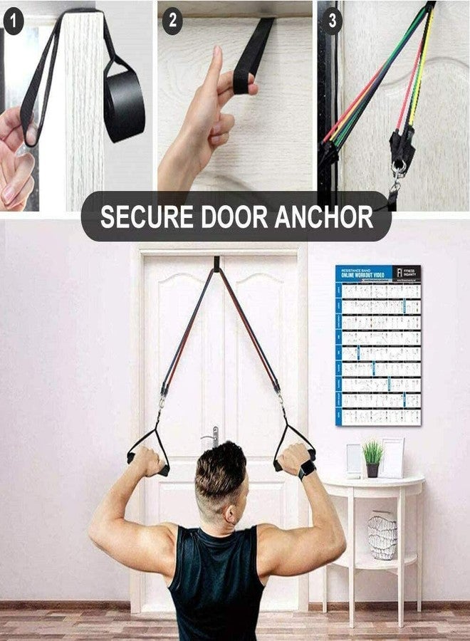 ALN® Portable Resistance Bands (11pcs) with Door Anchor, Foam Handles, Legs Ankle Straps for Resistance Training, Physical Therapy, Home Workouts For Men and Women Full body Exercise fitness Equipment - Image 2