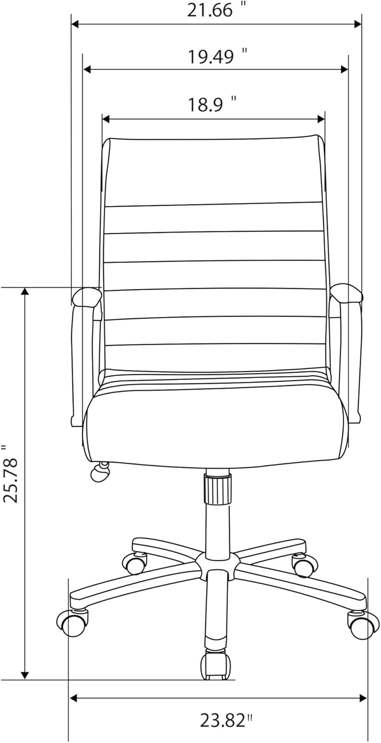 Realspace Modern Comfort Series Winsley Bonded Leather MidBack Chair Gray - Image 3