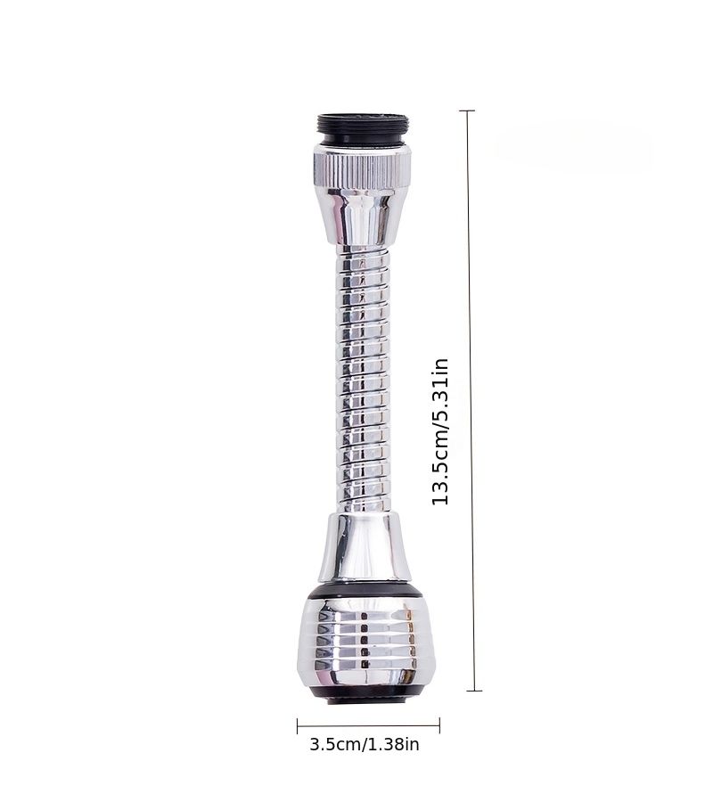 360 Degree Rotating Faucet Extender Splash Proof Dual Mode For Kitchen Bathroom Elegant Black - Image 4