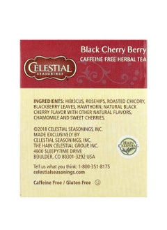 CELESTIAL SEASONINGS Herbal Tea Black Cherry Berry Caffeine Free 20 Tea Bags 1.6 oz (45 g)  - Image 2