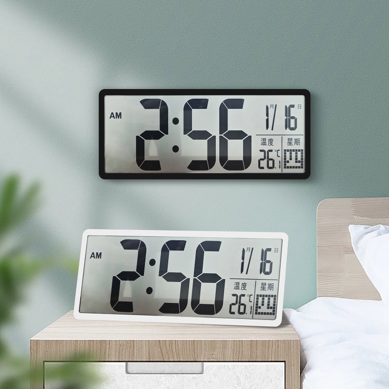 Creative Lcd Multi-Function Wall Clock Living Room Clock Simple Modern Alarm Clock Large Screen New Electronic Clock 8303Y01 - Image 5
