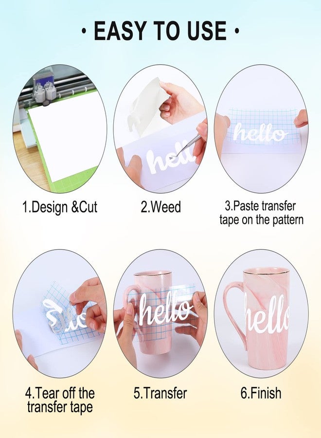 XSEINO Permanent Vinyl - 12" X 11FT White Adhesive Vinyl Roll for Cricut, Silhouette and Other Cutters, Permanent Outdoor Vinyl for Cup,Decor Sticker, Car Decal, Scrapbooking, Signs(Glossy White) - Image 4