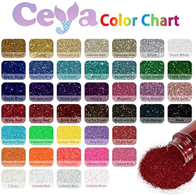 ceya 3.8OZ/ 110G ULTRA FINE GLITTER POWDER ROSE PINK IRIDESCENT GLITTER 1/128 0.008 0.2MM FOR SLIME EPOXY RESIN CRAFT TUMBLER JEWELRY NAIL ART FESTIVAL MAKEUP SCRAPBOOK PAINTING WEDDING CARDS - Image 4