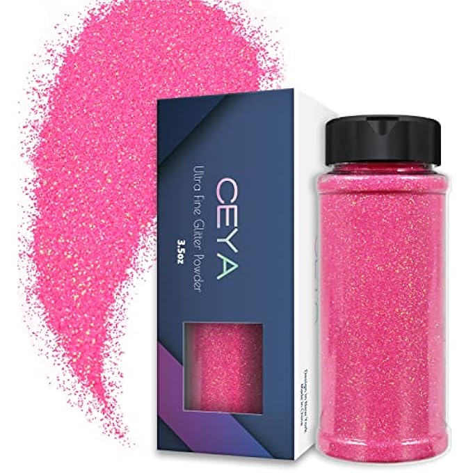 ceya 3.8OZ/ 110G ULTRA FINE GLITTER POWDER ROSE PINK IRIDESCENT GLITTER 1/128 0.008 0.2MM FOR SLIME EPOXY RESIN CRAFT TUMBLER JEWELRY NAIL ART FESTIVAL MAKEUP SCRAPBOOK PAINTING WEDDING CARDS - Image 2