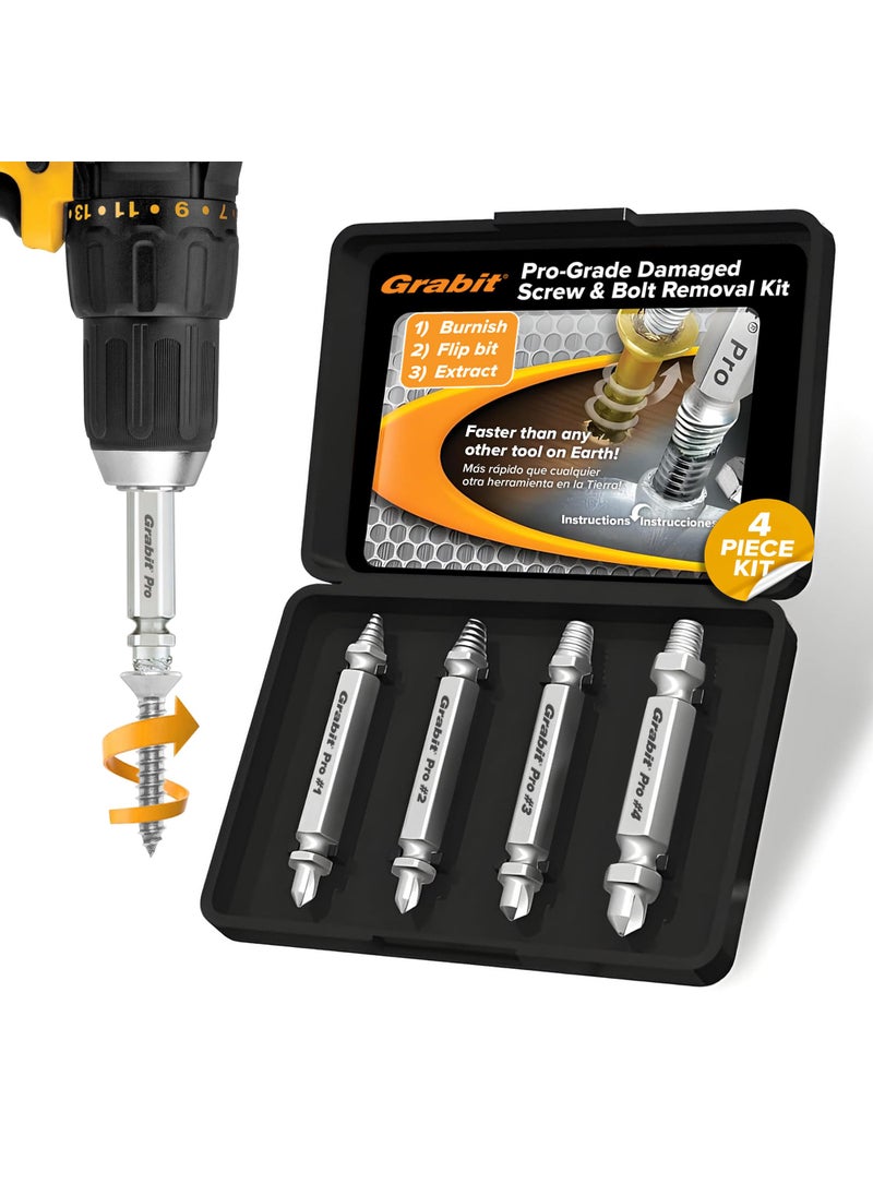 ALDEN Alden 8440P Pro Grabit Broken Bolt and Damaged Screw Extractor 4 Piece Kit - Made in The USA  - Image 1