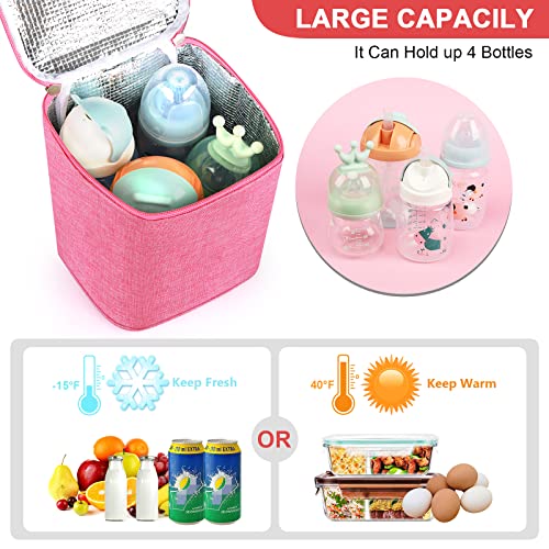 Accmor Breastmilk Cooler Bag Baby Bottle Cooler Bags Insulated Tote Bags On The Go Fits 4 Large 8oz Bottles for Nursing Mom Daycare Travel - Image 3
